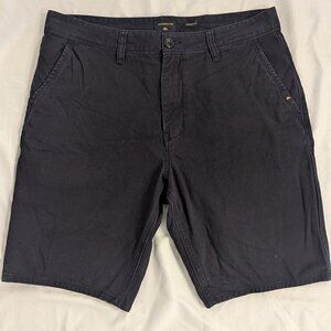 Y2K Quiksilver Black Shorts Size 32 Skate Surf Style Flap Pocket Straight Fit